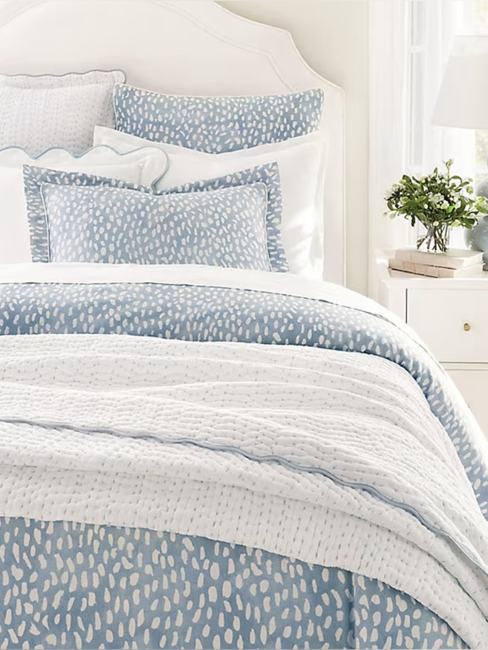 BALLARD DESIGNS Thandie Watercolor Printed Sham, Cornflower, Set of 2